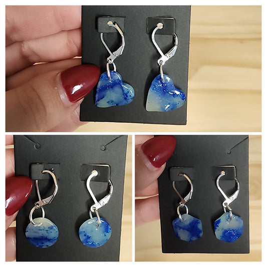 Marble Blue Stitch Marker