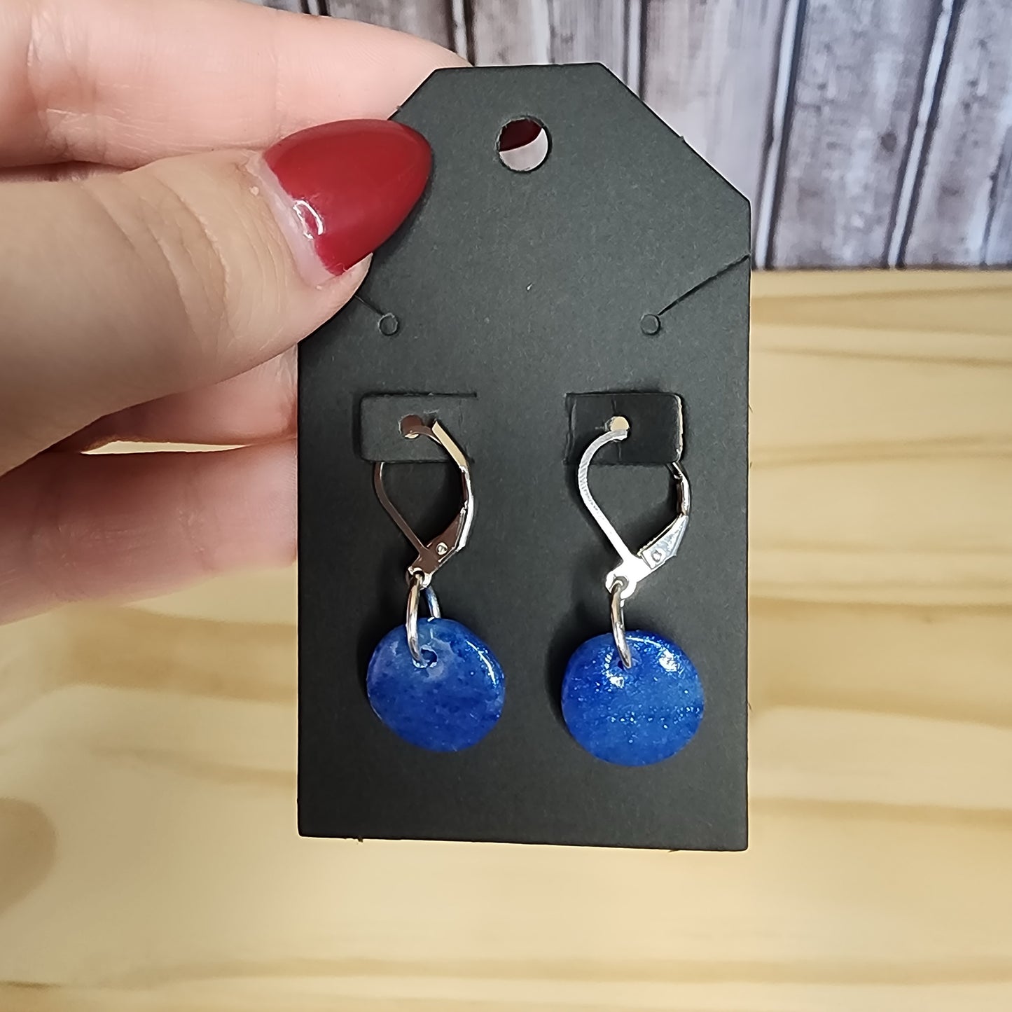 Blue Sparkle Stitch Marker