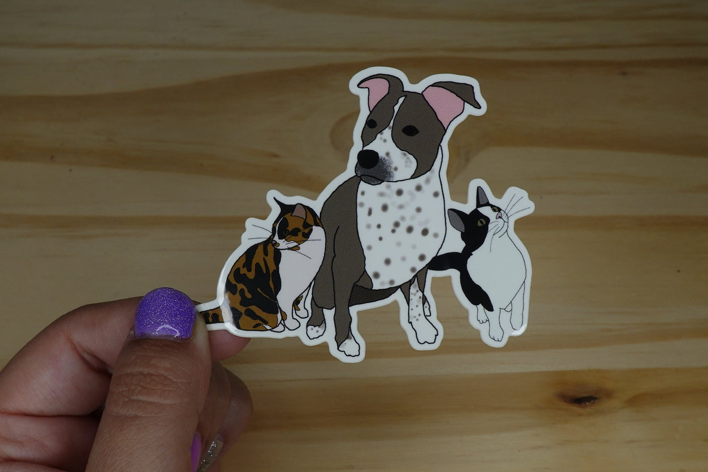 Trio of Furbabies Sticker