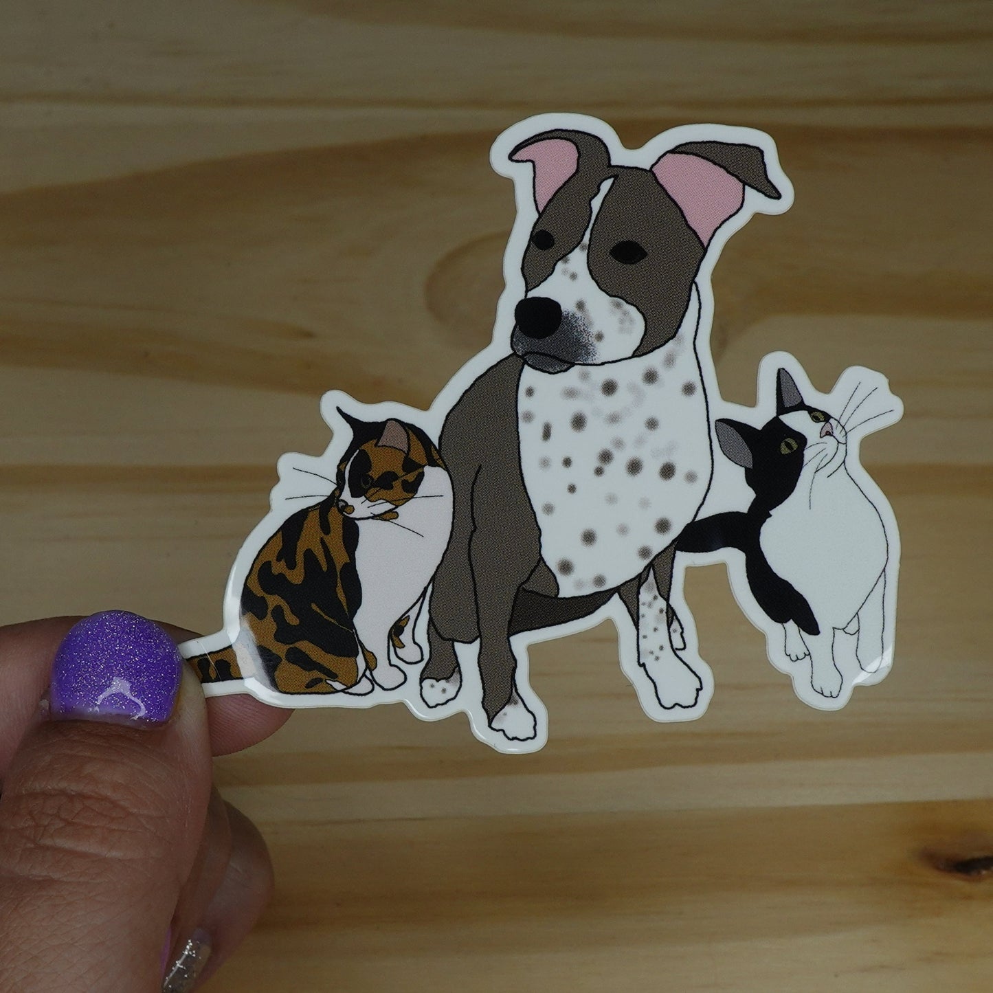 Trio of Furbabies Sticker