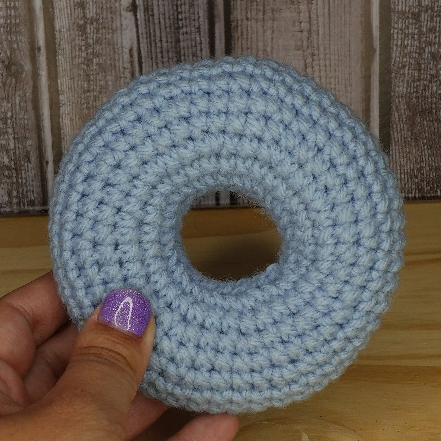 Blue Donut Rattle