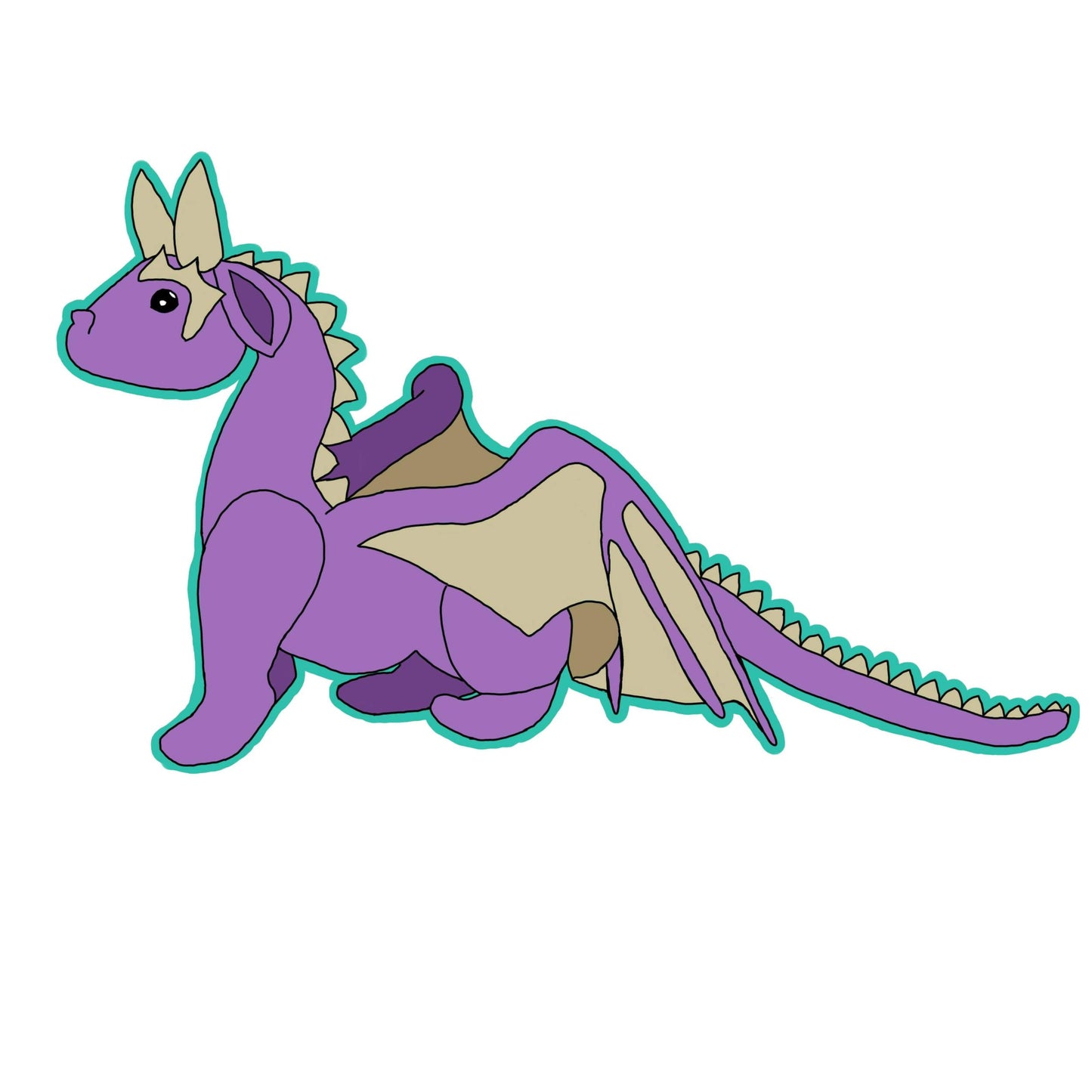 Purple Dragon Sticker